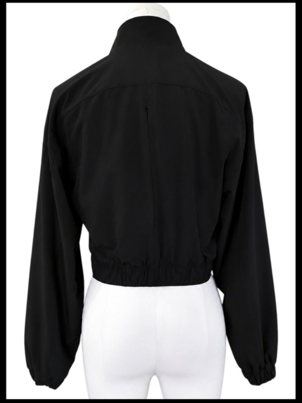 Alo Yoga Clubhouse Cropped Jacket Black Mesh Lined XS - Picture 7 of 16